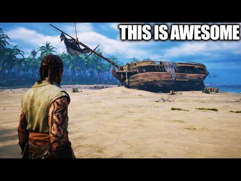 Found a HUGE Pirate Ship to Fix up in This New Amazing Pirate Survival Game…