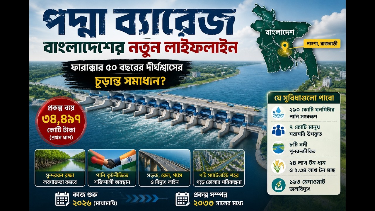 ফারাক্কার ৫০ বছরের দীর্ঘশ্বাসের জবাব! বাংলাদেশের নতুন লাইফলাইন 'পদ্মা ব্যারেজ