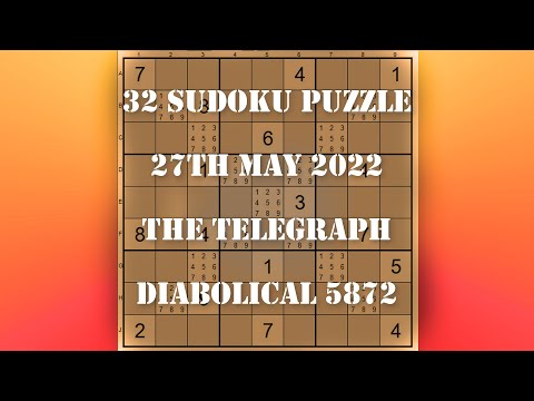 32 Sudoku Puzzle The Telegraph   Diabolical 27 05 22