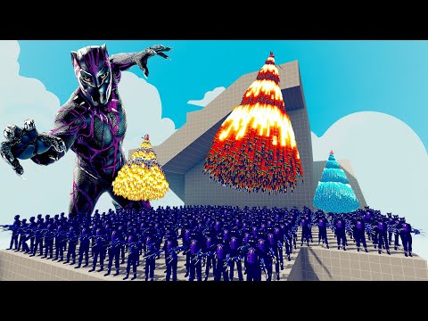 200x BLACK PANTHER vs 4x EVERY GOD - Totally Accurate Battle Simulator TABS