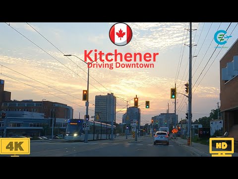 Driving Kitchener Downtown Tour 4K HDR | Virtual Driving Tour Kitchener Downtown Canada