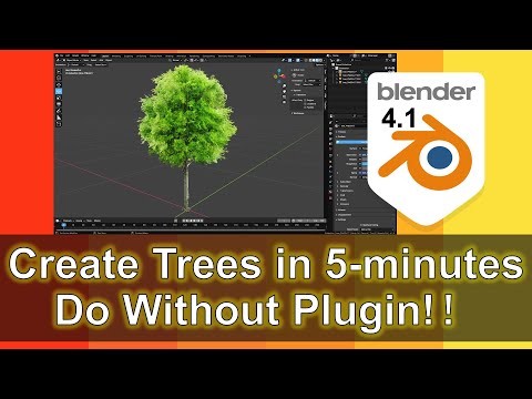 How to create Tree without plugin | Blender 4.1 Tutorial