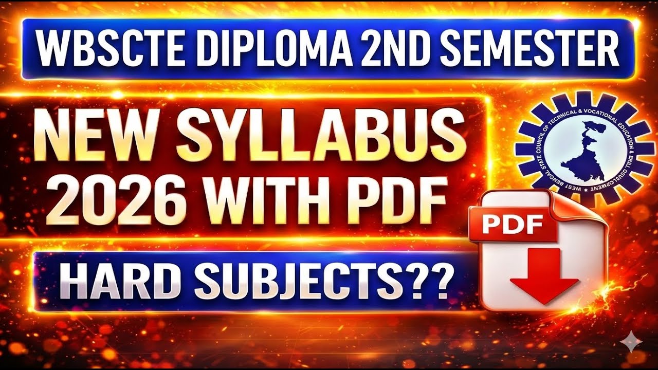 Diploma 2nd semester syllabus 2026| #wbscte Polytechnic 2nd semester syllabus pdf | Ee subha