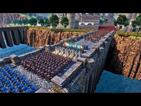 Spartans Lay Siege To Atlantis City Defended By Heroes Of Atlantis, Heavy Knights & English Knights