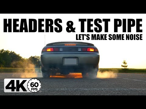 S14 240SX Header & Test Pipe Install