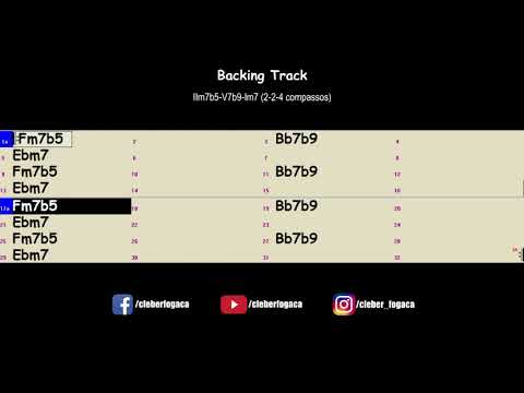 Fm7b5-Bb7b9-Ebm7 (2-2-4 compassos) Jazz Waltz (Backing Track)