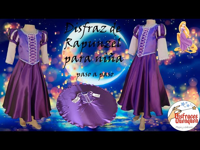 Vídeo relacionado con ACWOO Disfraz Niña, Disfraz Rapunzel Niña de Dibujos Animados con Corona y Varita, Vestido Princesa Niña de Soplo Fiesta, Disfraz Princesa Niña para Halloween Cosplay Carnaval Cumpleaño, Morado, 130cm