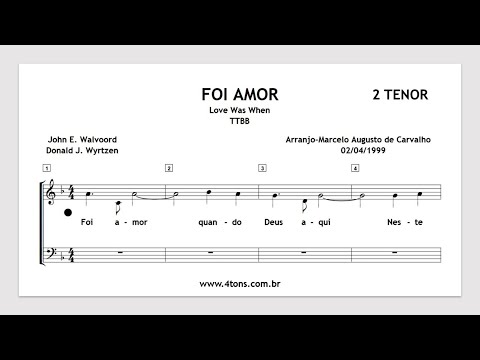TTBB 0105 2T FOI AMOR 2 TENOR KIT ENSAIO MIDI