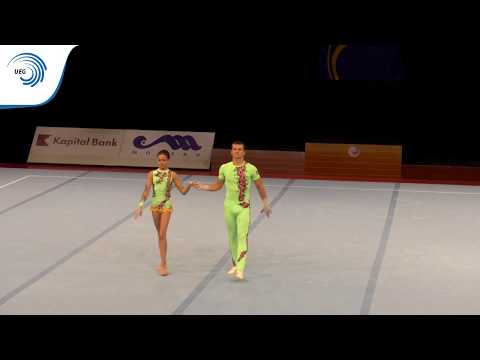LYTVYNETS & OSTAPENKO (UKR) – 2015 Acrobatic junior European bronze medallists, Dy