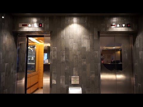 Amazing scenic 1988 KONE top-drive traction elevators @ Hotel Scandic Skellefteå, Skellefteå, Sweden