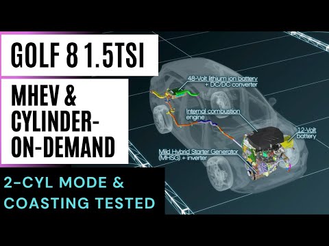 VW GOLF 8 1.5 eTSI Coasting & Cylinder-On-Demand (COD) in Action! MHEV