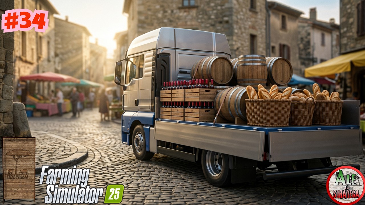 PANE E VINO PER MIGLIORARE IL CONTO (E L'UMORE) || FARMING SIMULATOR 25 gameplay ITA || ETRURIA #34