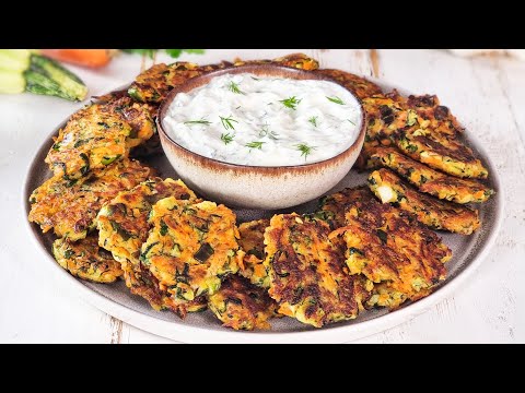 The Best Zucchini Carrot Fritters -  Easy, Quick, Tasty and Nutritious