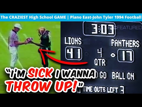 The CRAZIEST High School Game EVER Played   Plano East John Tyler 1994 Football Highlight Film