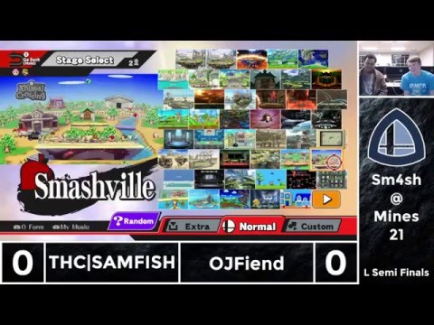 Sm4sh@Mines 21 - THC|SAMFISH (Villager) Vs. OJFiend (Bowser) - Losers Semifinals