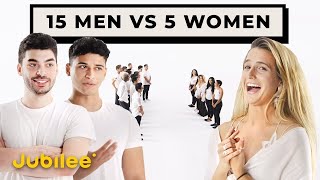 15 Men Compete for 5 Women  Versus 1