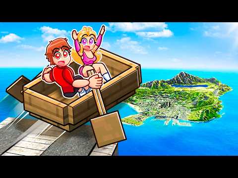 Jumping Minecraft CARS Across ENTIRE MAP In GTA 5...