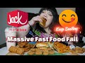 Massive Jack In The Box Mukbang Fast Food Fail - Hungry Fatchick Massive Jack In The Box Mukbang Fast Food Fail