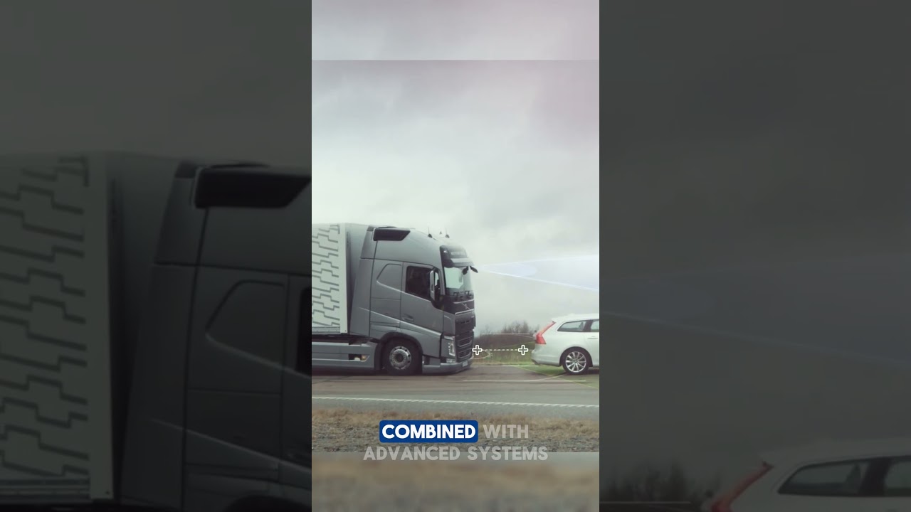 Volvo Truck Emergency Braking Demonstration #usa #trending #shortvideo