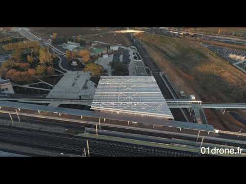 La gare de Nîmes   Pont du Gard vue du ciel