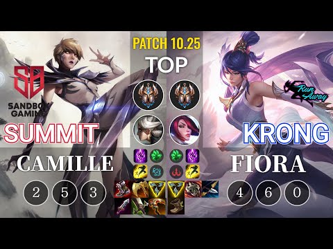 SB Summit Camille vs RNW KronG Fiora Top - KR Patch 10.25