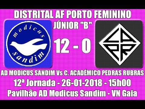Distrital AF Porto - Júnior "B" Feminino "AD Modicus Sandim Vs CAPR" - 12ª Jornada 18/19
