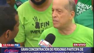 Gran concentración de personas participa de Marcha Verde contra corrupción e impunidad
