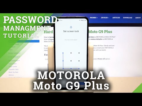 MOTOROLA Moto G9 Plus Screen Lock Function – Set Up Pattern / Password