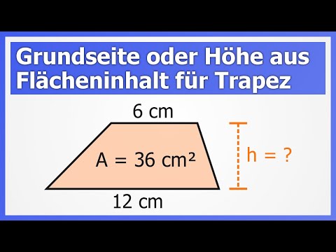 Grundseite oder Höhe aus Flächeninhalt berechnen für Trapez | How to Mathe