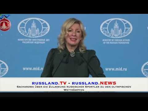 Sacharowa über die Zulassung russischer Sportler zu den olympischen Wettkämpfen