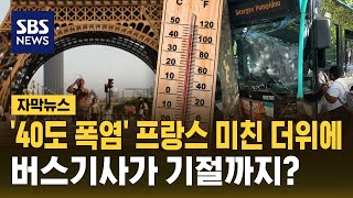'40도 폭염' 프랑스 미친 더위에 버스기사가 기절까지? (자막뉴스) / SBS
