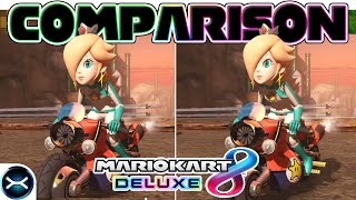 Mario Kart 8 Deluxe Head-to-Head Comparison on 3 Tracks! (Nintendo Switch VS Wii U Graphics)