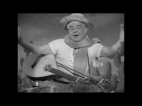 Evert Taube i Sveriges första TV framförande 1954