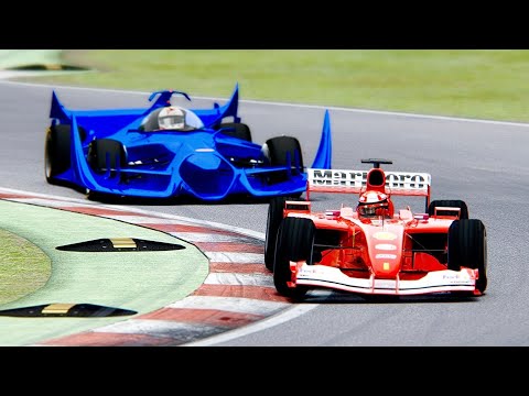 Ferrari F1 2001 vs Bugatti F1 2025 Concept vs Imola GP