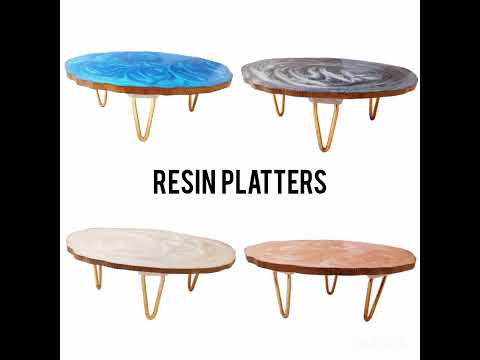 ESHOPPEE CAKE STAND NATURAL SEMIPRECIOUS AGATE & QUARTZ SERVING PLATTERS