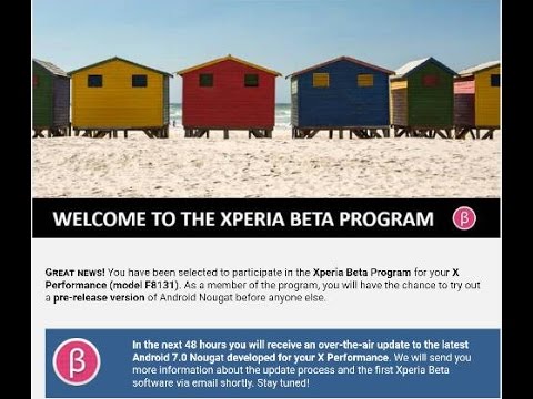 Sony Xperia X Performance Android 7.0 beta update imminent