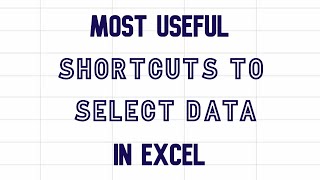 Useful shortcuts to select data in Excel #excel #shortcuts #selectdata 