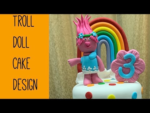 TROLL DOLL CAKE TOPPER CAKE #glynettescake #trolldoll #caketopper