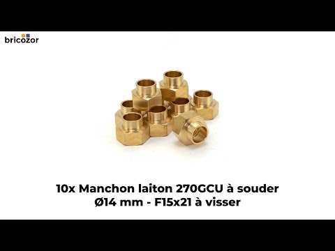 X10 Manchon laiton 270GCU à souder femelle 15x21 à visser BRICOZOR