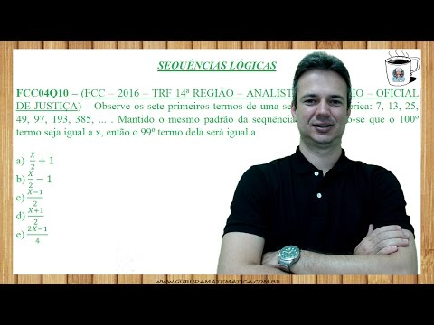 FCC04Q10 - FCC - 2016 - TRT 14ª REGIÃO - OFICIAL DE JUSTIÇA - SEQUÊNCIAS LÓGICAS