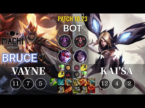 MCX Bruce Vayne vs Kai'Sa Bot - KR Patch 10.23