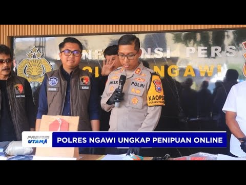 POLRES NGAWI UNGKAP PENIPUAN ONLINE DARI SINDIKAT LAPAS