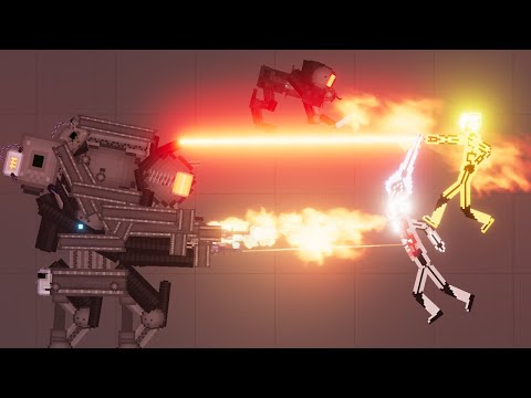 Hi-tech Soldiers vs Mecha-Knight ATLAS - People Playground 1.21.3