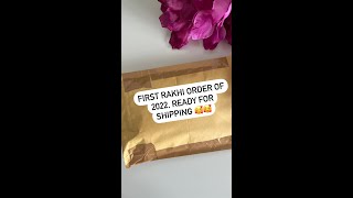 How I packed my First Rakhi order for 2022 ❤️ #youtubeshorts #shorts #handmaderakhi