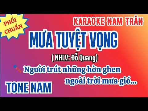 Karaoke Mưa Tuyệt Vọng (Hit Nguyễn Phi Hùng) Tone Nam | Nam Trân