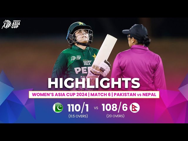 Pakistan (W) vs Nepal (W) | ACC Women’s Asia Cup | Match 6 | Highlights Pakistan (W) vs Nepal (W) | ACC Women’s Asia Cup | Match 6 | Highlights