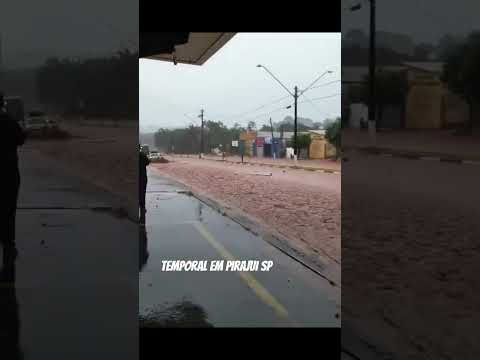 chuva forte atingiu nesse domingo 17/05 a cidade de Pirajui interior de SP #foryou #sorts