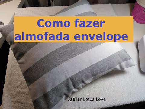 Almofada envelope grau Iniciante / DIY Beginner envelope cushion