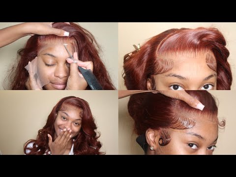 Reddish Brown Lace Melt Frontal Wig Install | Perfect...