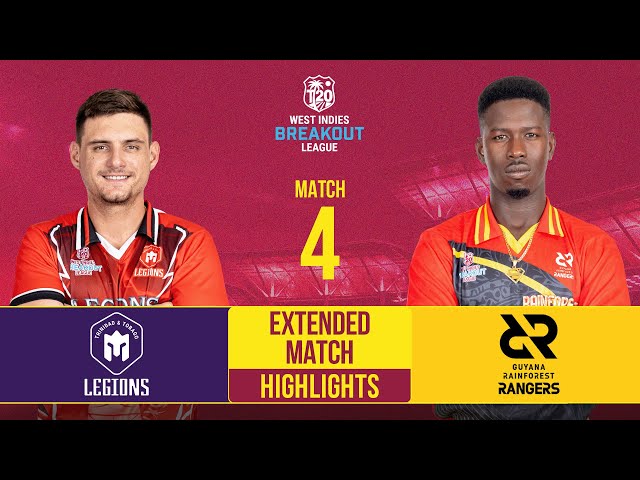 Extended Match Highlights | Trinidad & Tobago Legions v Guyana Rainforest Rangers |